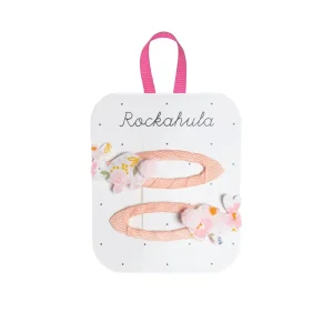 Hoppy Bunny Hair Clips in Bloom Print by Rockahula