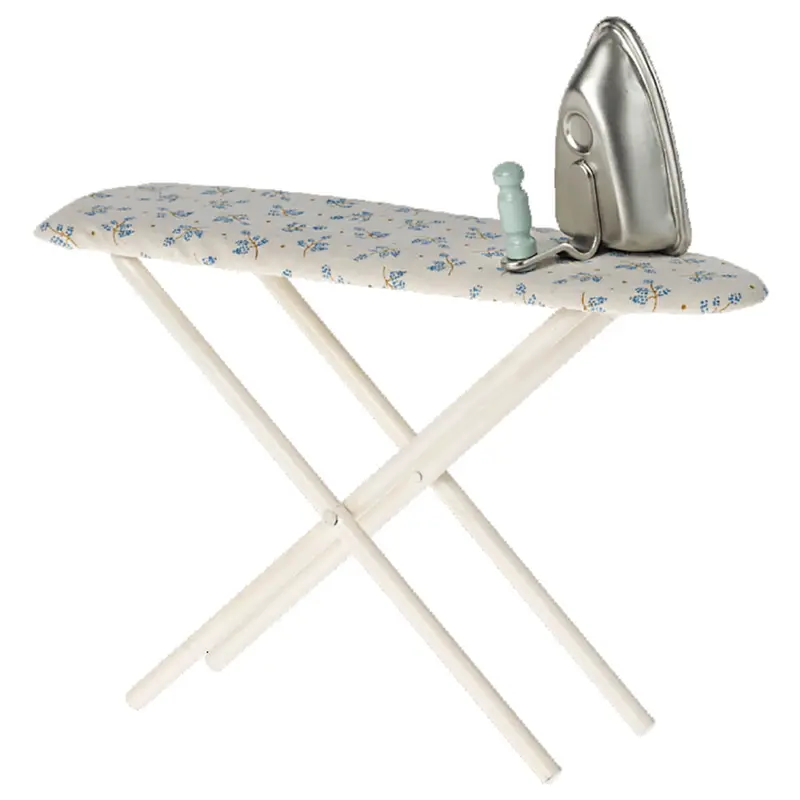 Iron and Ironing Board in Blue Floral by Maileg