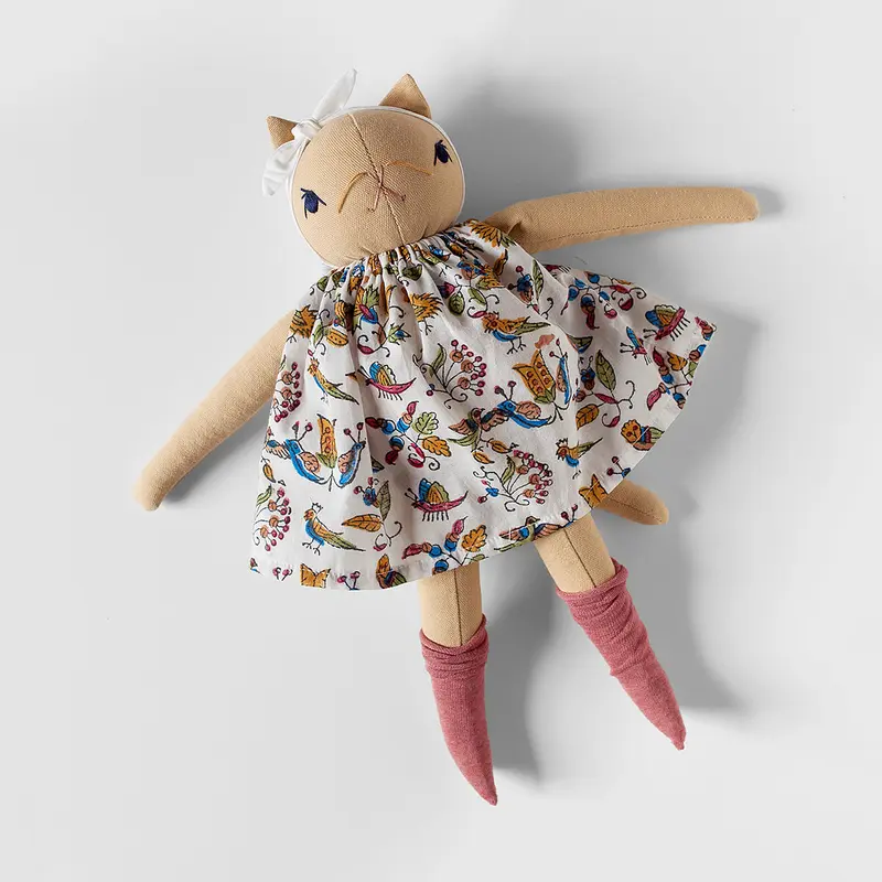 Maple Medium Cat in Straw by Polka Dot Club