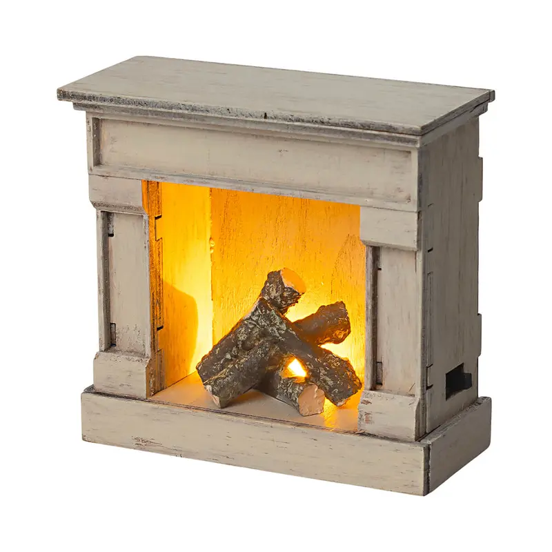 Miniature Fireplace in Off-White by Maileg