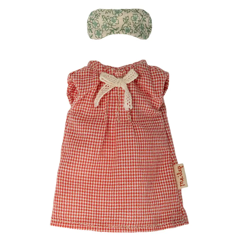Nightgown For Mum Mouse (Red Check) by Maileg