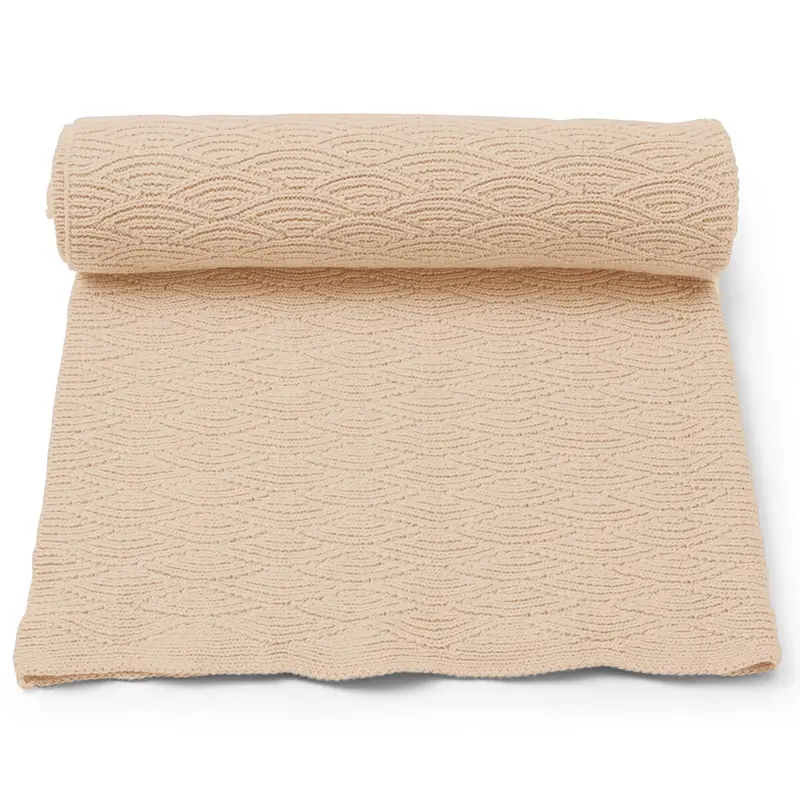 Pointelle Baby Blanket in Ivory Cream by Konges Sljd
