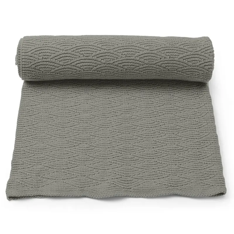 Pointelle Baby Blanket in Mulled Basil by Konges Sljd