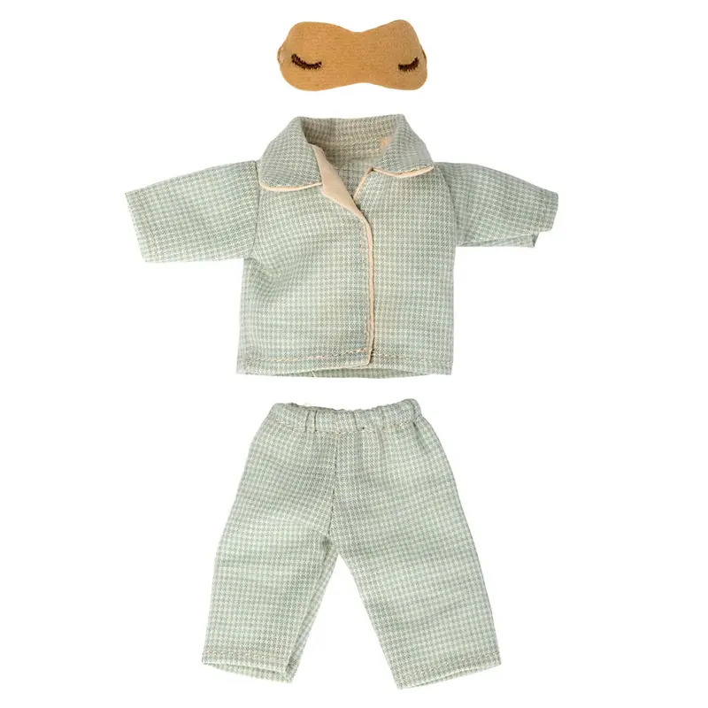 Pyjamas For Dad Mouse (Green Check) by Maileg