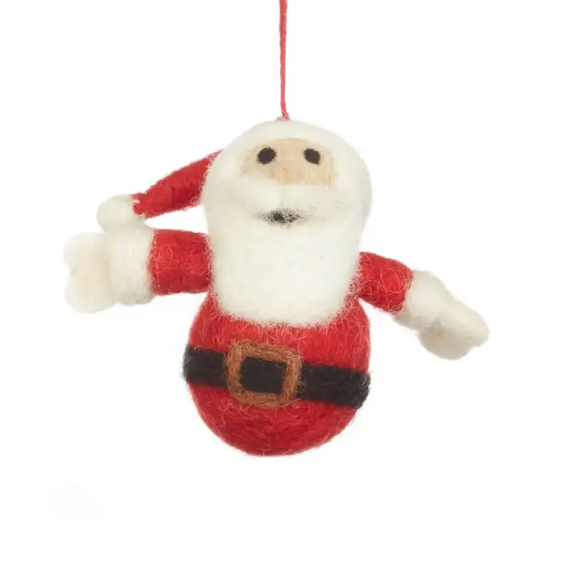 Small Santa Hanging Christmas Decoration by Felt So Good