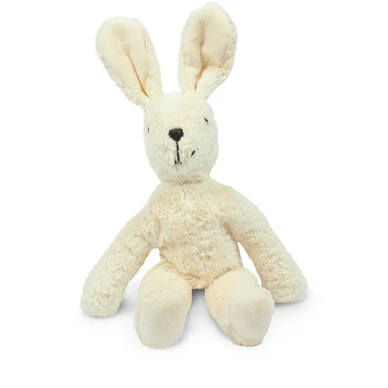 Small White Rabbit Floppy Animal Soft Toy by Senger Naturwelt