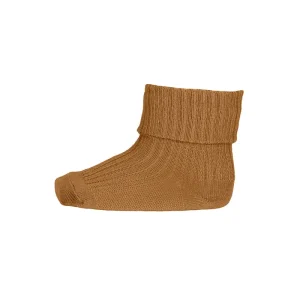 Wool Rib Ankle Socks in Woodthrush by MP Denmark