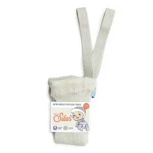 Woolly Footless Tights With Braces in Cream Blend by Silly Silas