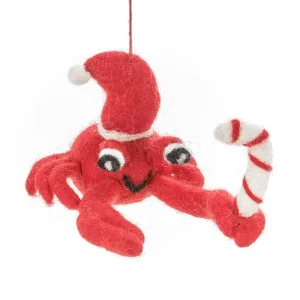 Christmas Crab Hanging Decoration by Felt So Good