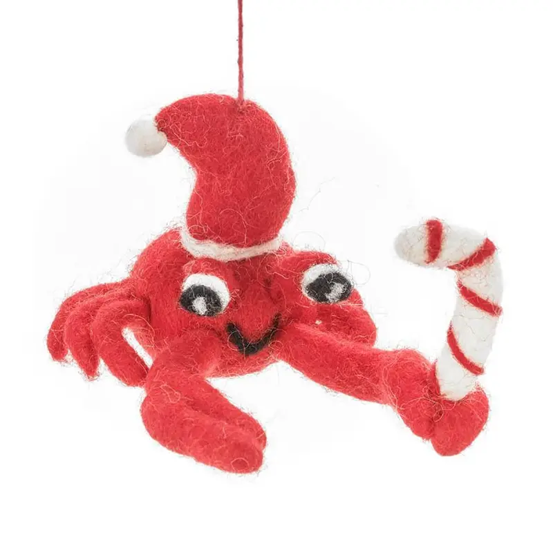 Christmas Crab Hanging Decoration by Felt So Good
