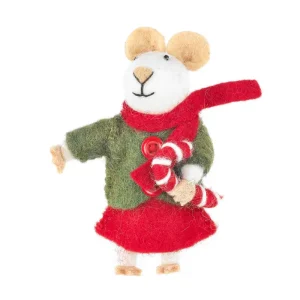 Christmas Mouse Hanging Decoration by Felt So Good