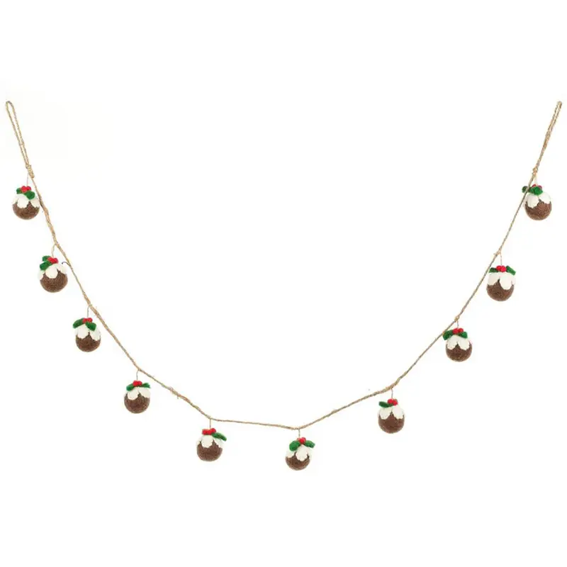 Christmas Puddings Garland by Felt So Good