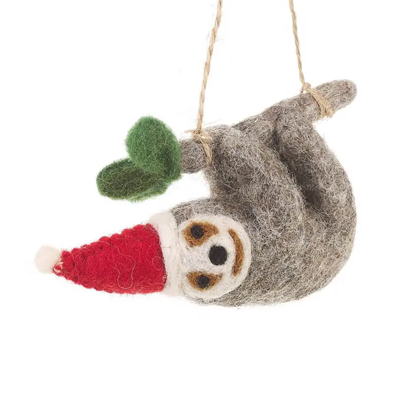 Christmas Sloth Hanging Decoration by Felt So Good