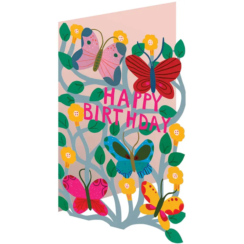 Fairytale Butterflies Laser Cut Greetings Card By Roger La Borde