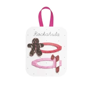Gingerbread And Candy Cane Hair Clips by Rockahula