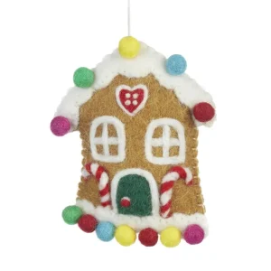 Gingerbread House Hanging Christmas Decoration by Felt So Good