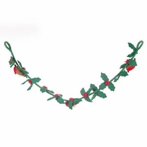 Holly And Robins Christmas Garland (120cm) by Felt So Good