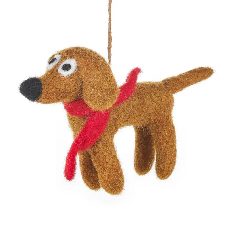Jasper The Dog Hanging Christmas Decoration by Felt So Good