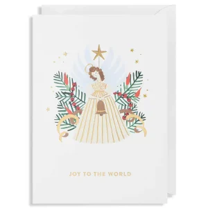 Joy To The World Christmas Greetings Card by Meghann Rader for Lagom Design