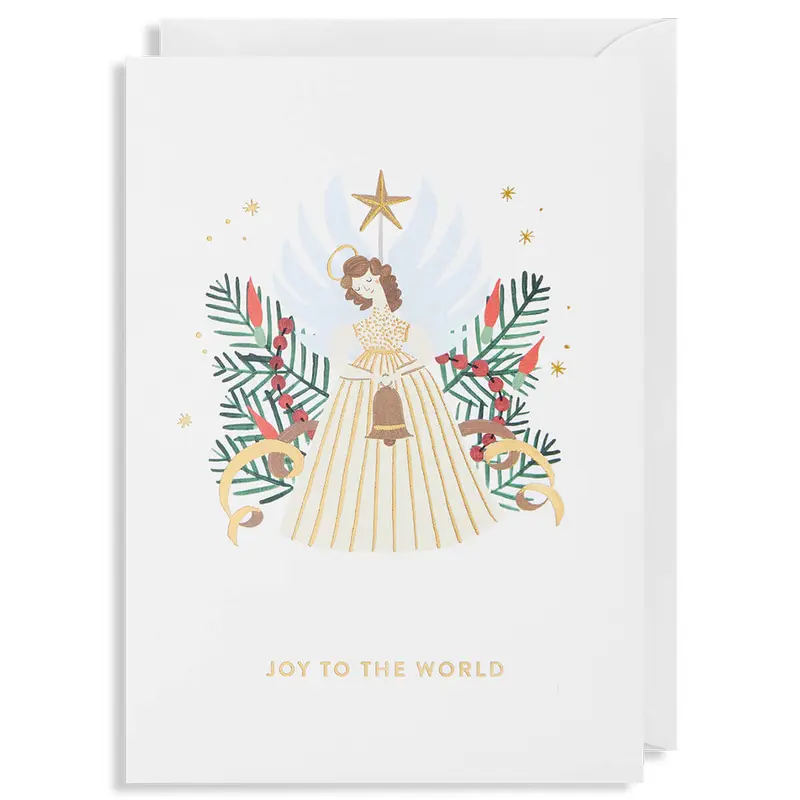 Joy To The World Christmas Greetings Card by Meghann Rader for Lagom Design