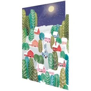 Let It Snow Village Laser Cut Christmas Greetings Card By Roger La Borde