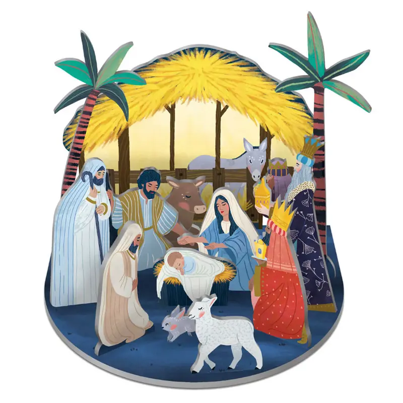 Make Your Own Nativity: Away In A Manger Pop And Slot 3D Christmas Scene by Roger La Borde