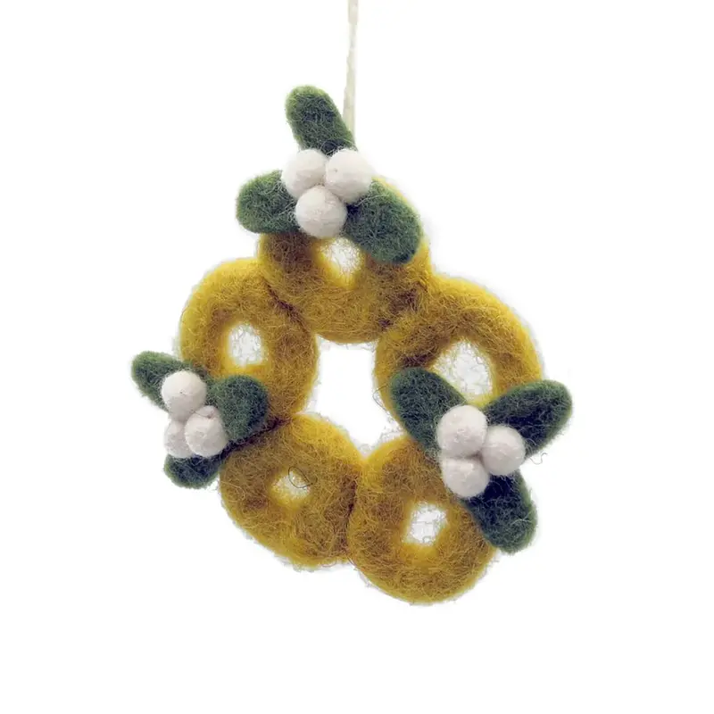 Mini 5 Golden Rings 12 Days Of Christmas Hanging Christmas Decoration by Amica