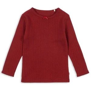 Minnie Long Sleeve Tee in Red Dahlia by Konges Sljd