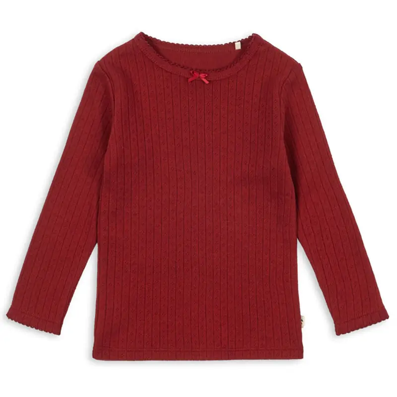 Minnie Long Sleeve Tee in Red Dahlia by Konges Sljd