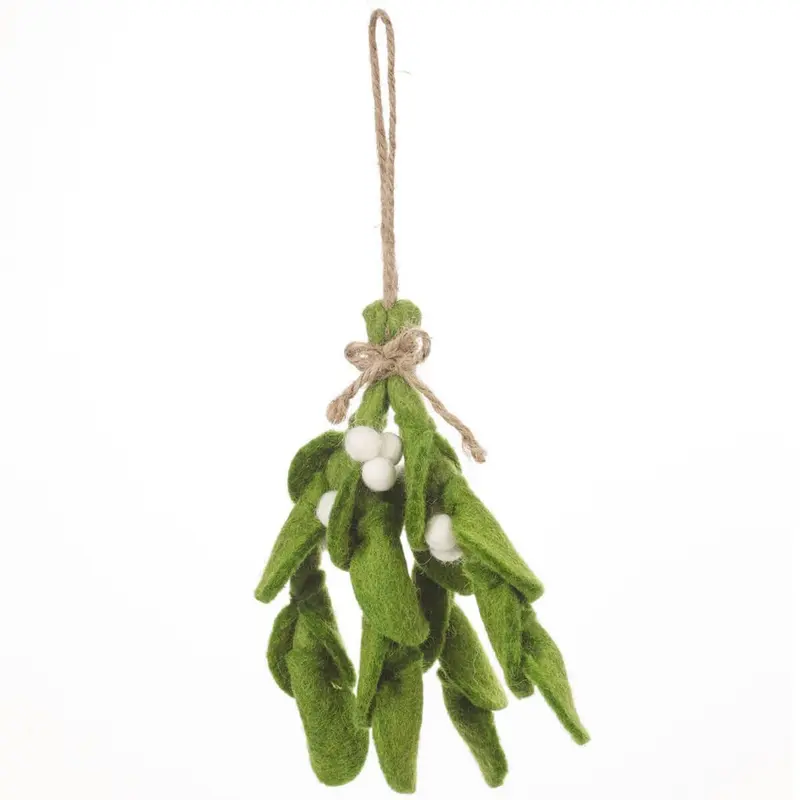 Mistletoe Sprig Hanging Christmas Decoration by Felt So Good