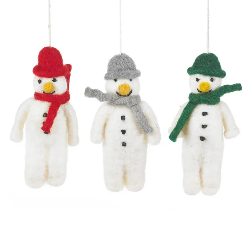 Mr Snowman Hanging Christmas Decoration by Felt So Good