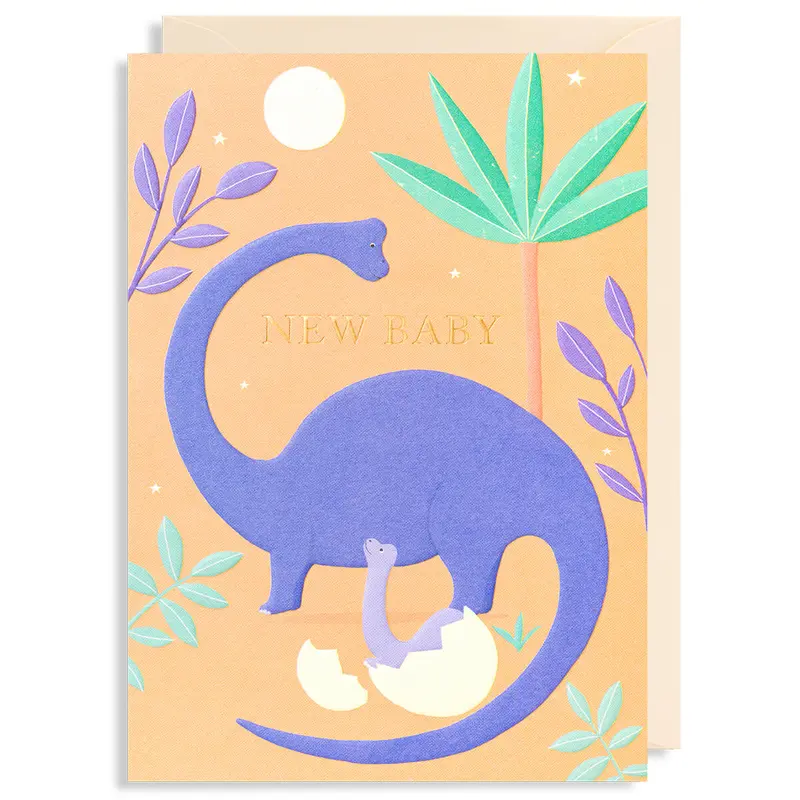New Baby Dinosaur Greetings Card by Carrie May for Lagom Design