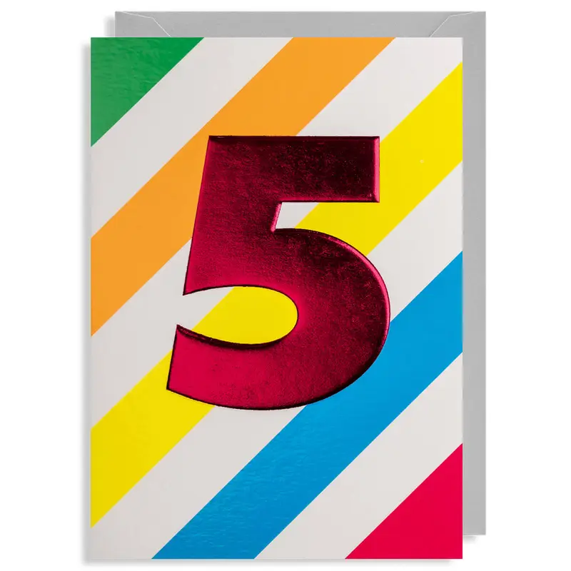 Number Five Greetings Card by Hold for Lagom Design