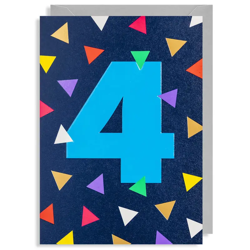 Number Four Greetings Card by Hold for Lagom Design