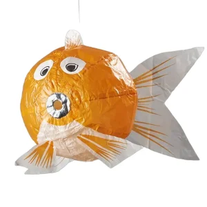 Orange Fish Japanese Paper Balloon by Petra Boase