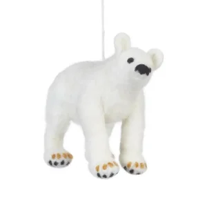 Polar Bear Hanging Christmas Decoration by Felt So Good