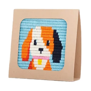 Puppy Picture Frame Needlepoint Kit by Sozo