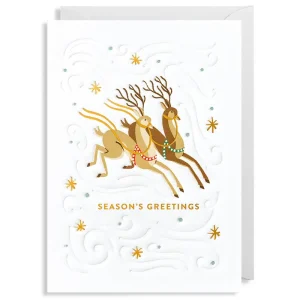 Reindeer Christmas Greetings Card by Meghann Rader for Lagom Design