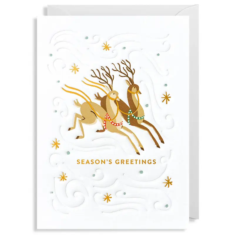 Reindeer Christmas Greetings Card by Meghann Rader for Lagom Design