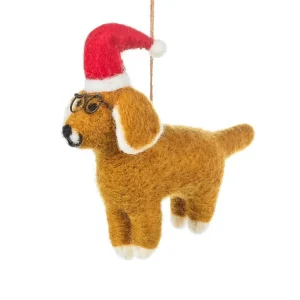 Saint Nicholas The Dog Hanging Christmas Decoration by Felt So Good