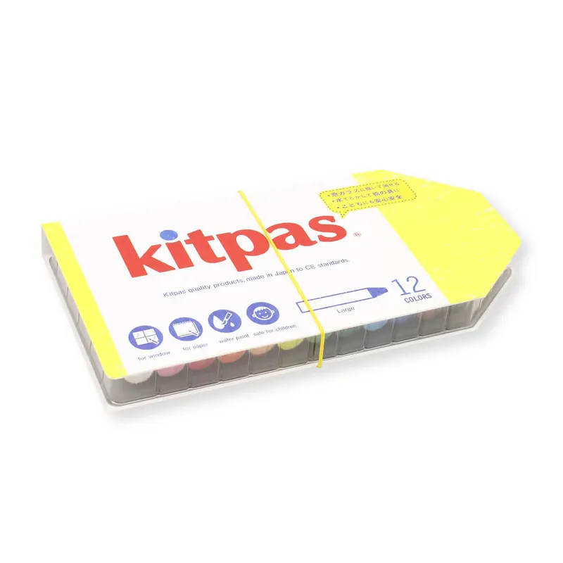 Set of 12 Large Water Soluble Crayons by Kitpas