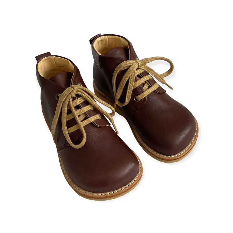 Wide Fit Lace Up Desert Boots in Angulus Brown by Angulus