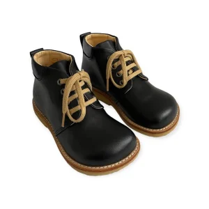Wide Fit Lace Up Desert Boots in Black by Angulus - Last One In Stock - 25 EUR