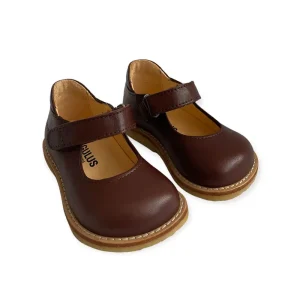 Wide Fit Starter Mary Janes in Angulus Brown by Angulus