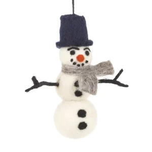William The Snowman Hanging Christmas Decoration by Felt So Good