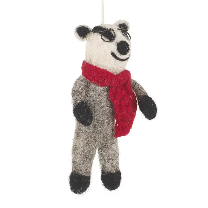 Winter Badger Hanging Decoration by Felt So Good