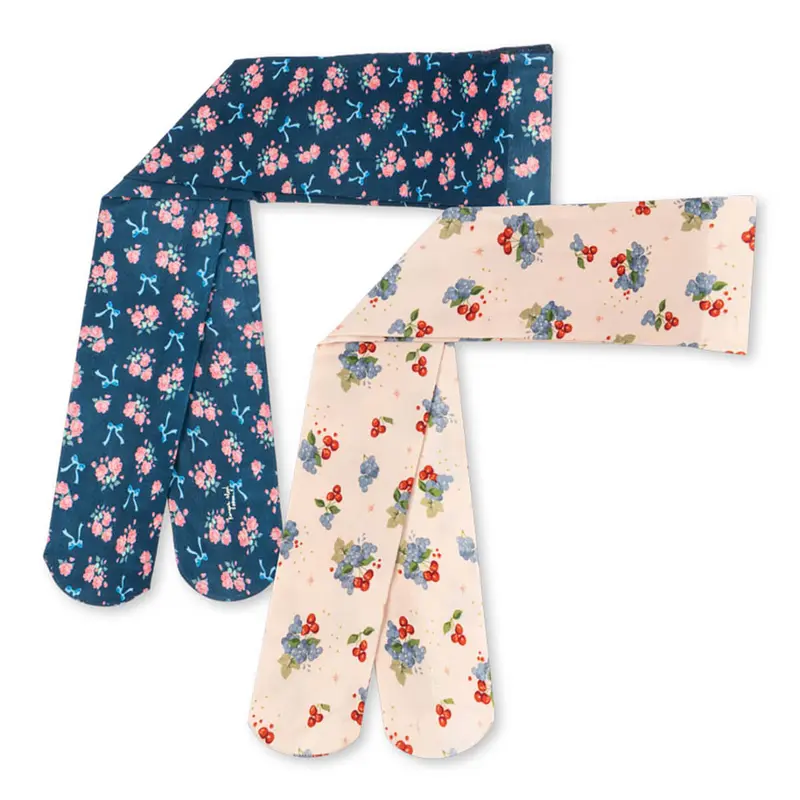 2 Pack Printed Tights in Verona Blues by Konges Sljd