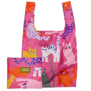 Arty Cats Eco Shopping Bag in Fuchsia by Original Duckhead
