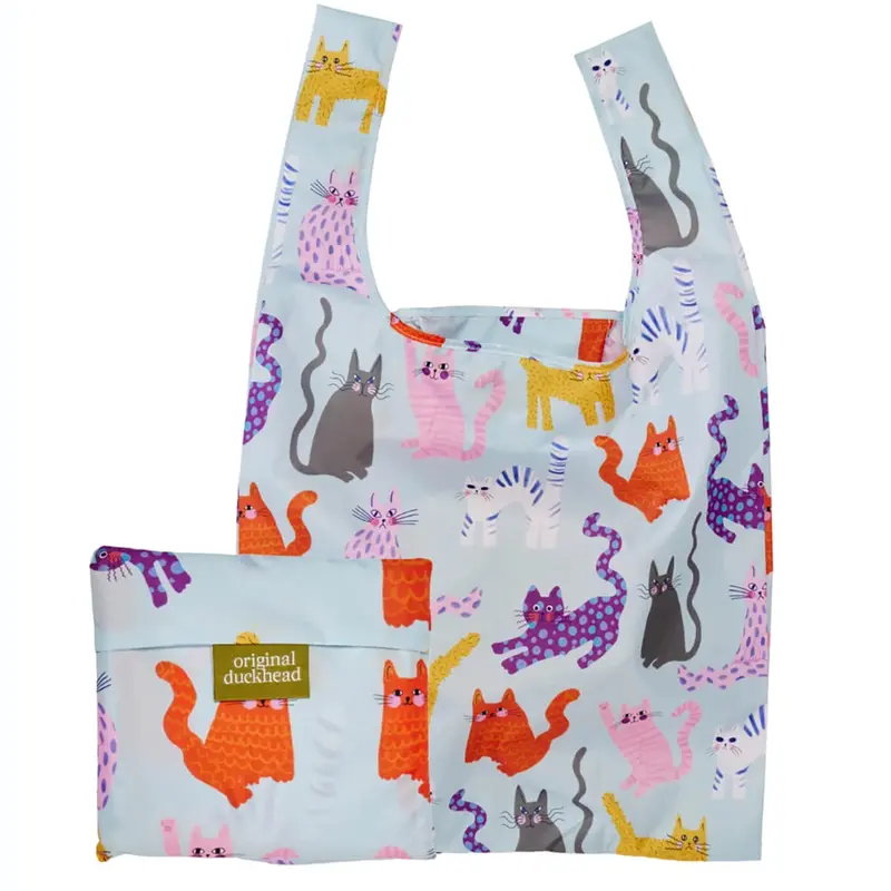 Arty Cats Eco Shopping Bag in Ice by Original Duckhead
