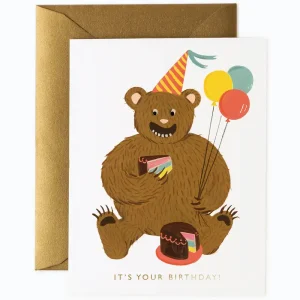 Birthday Bear Greetings Card By Rifle Paper Co.